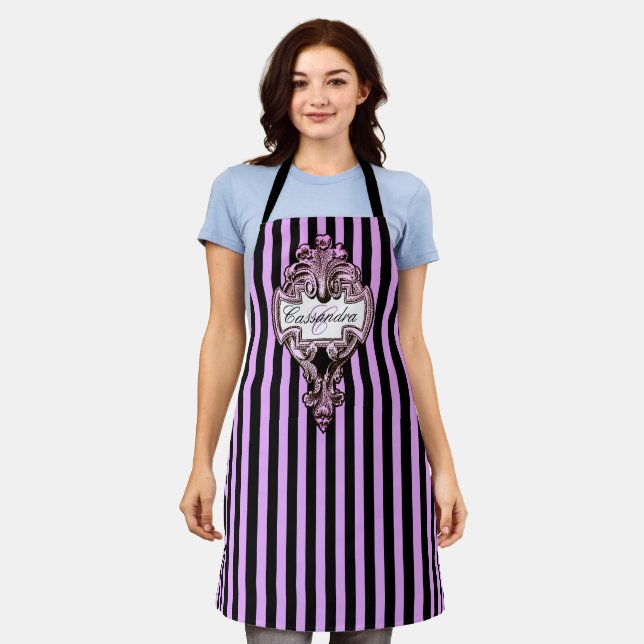Romantic Steampunk Goth Personalised Apron (Worn)
