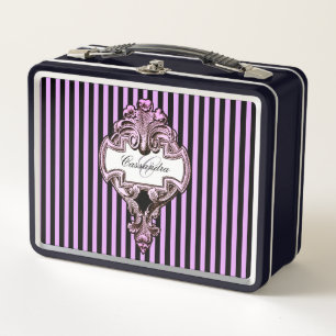 Romantic Steampunk Goth Personalised Metal Lunch Box