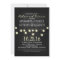 Romantic string lights chalkboard rehearsal dinner