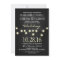 Romantic string lights chalkboard wedding invites