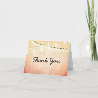 Romantic String of Lights Thank You Note