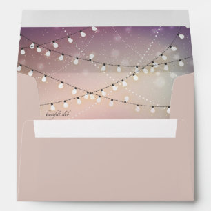 Romantic Strung Lights Lined Envelope