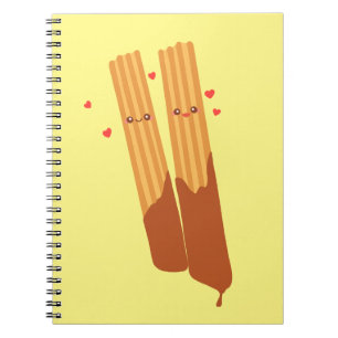 Romantic Sugary Spanish Churros With Chocolate Notebook