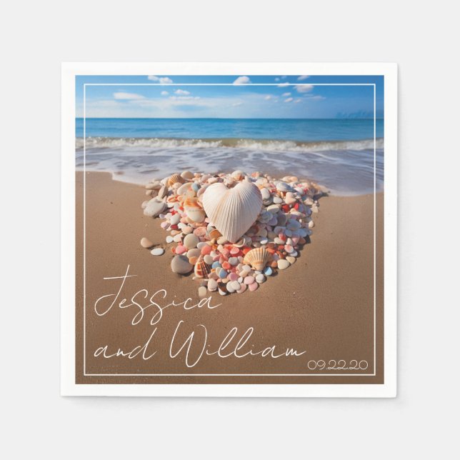 Romantic summer Wedding Napkin (Front)