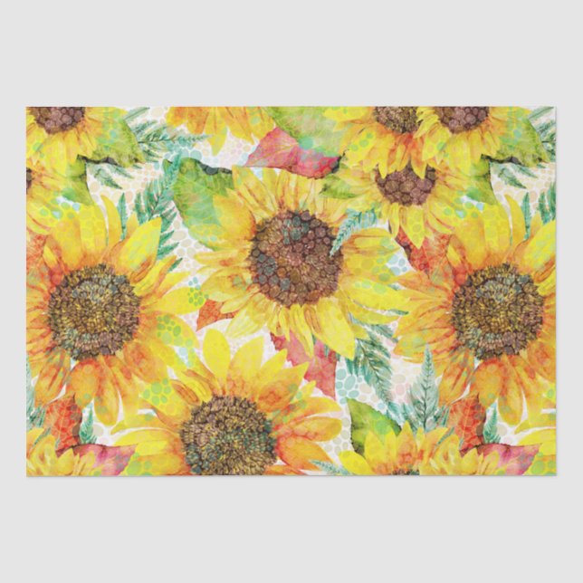 Romantic Sunflowers Tissue Paper (Front)