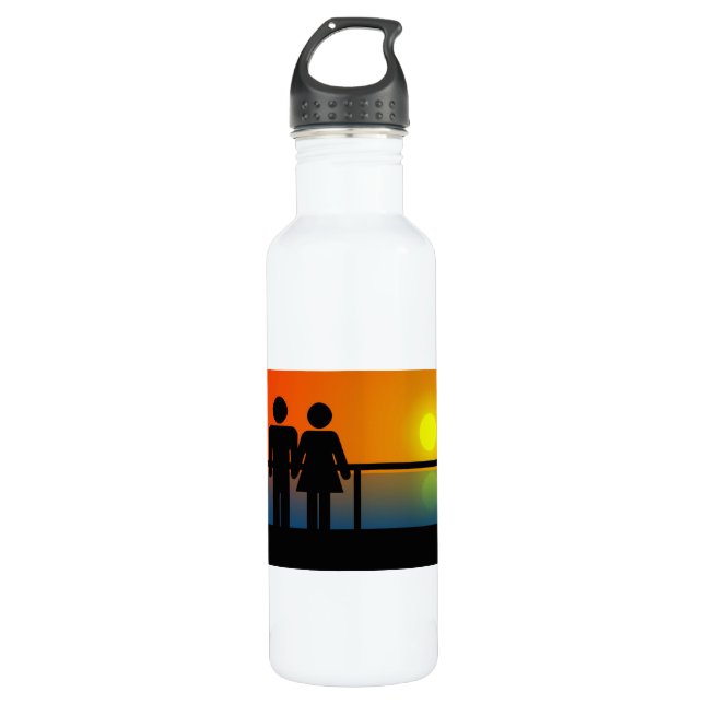 Romantic Sunset 710 Ml Water Bottle (Front)