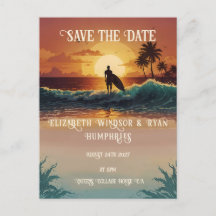 Romantic Sunset Beach Scene with Tropical Elegance