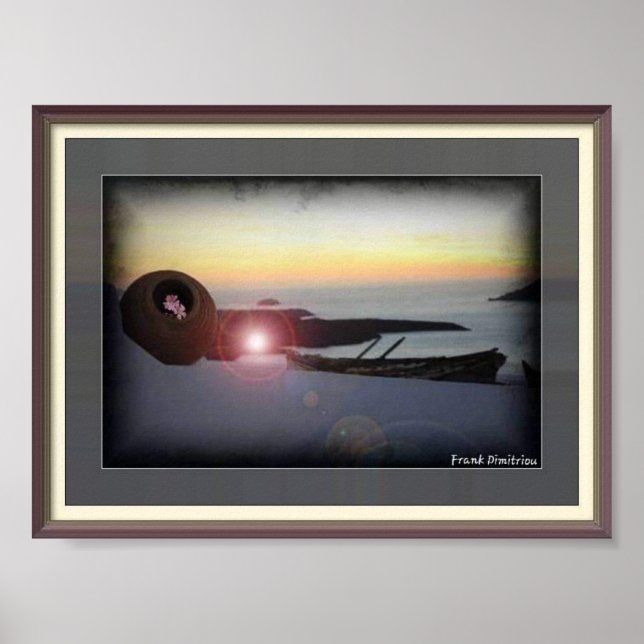 Romantic Sunset By The Sea Poster (Front)