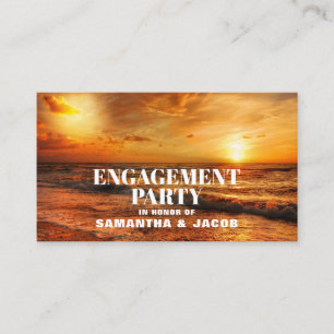 Romantic Sunset, Engagement Party Invitation