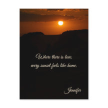 Romantic Sunset Love Quote Golden Desert