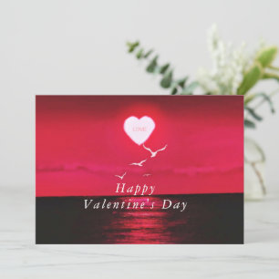 Romantic Sunset Love Valentine's Day Card