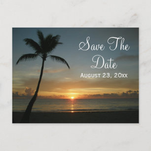 Romantic Sunset Save the Date Wedding Card