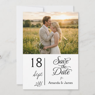 Romantic Sunset Save The Date Wedding Invitation