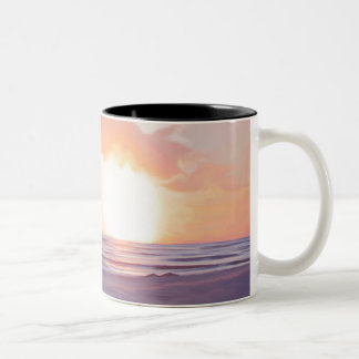 Romantic Sunset Two-Tone Coffee Mug