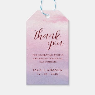 Romantic sunset wedding decoration packaging tag