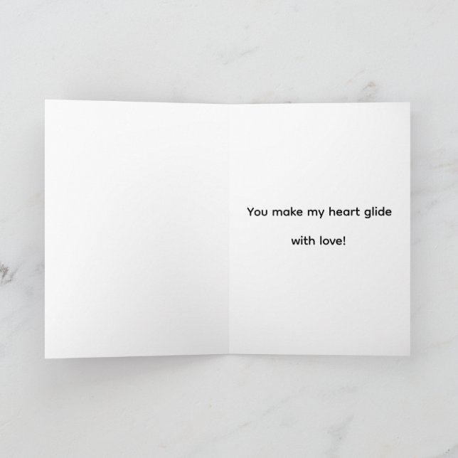 Romantic Swan Valentine’s  Card (Inside)