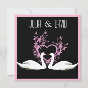 Romantic Swans Wedding Invitation