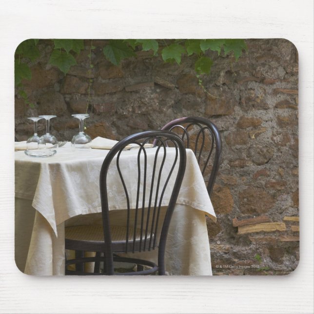 romantic table for two mouse pad (Front)