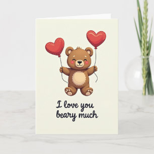 Romantic Teddy Bear Love Card
