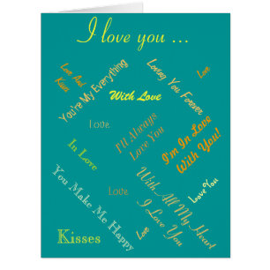 romantic text on green background love