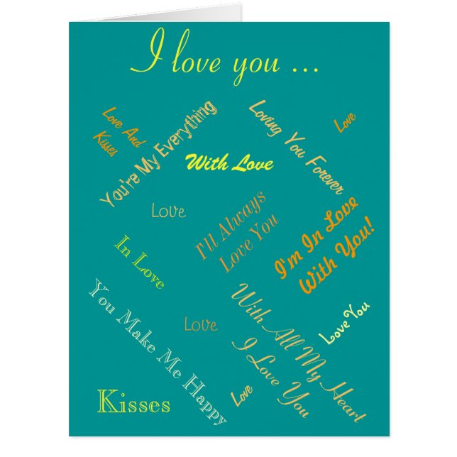 romantic text on green background love (Front)