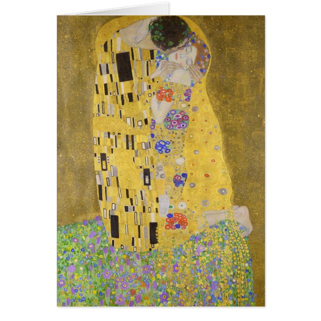 Romantic The Kiss Painting Gustav Klimt Restored (Front)
