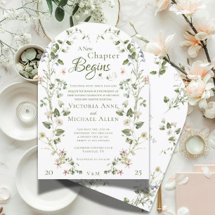 Romantic Timeless Floral Elegant Wedding Invitation