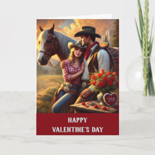 Romantic To Wife Western  Valentine's Day Holiday Card