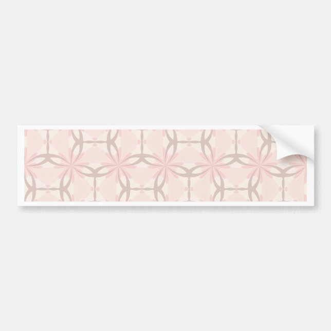 Romantic Tracery in Pink Bumper Sticker (Front)