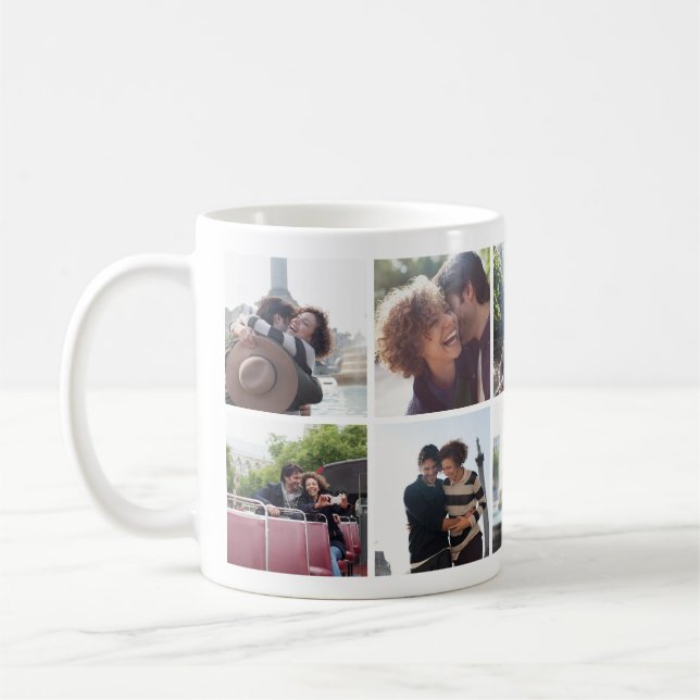 Romantic Travel Couple Photo Collage Mug (Left)