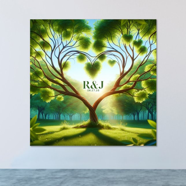 Romantic Tree Couple Monogram Poster (Romantic Tree Couple Monogram Poster)