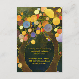 Romantic Tree Wedding Reception Enclosure Card
