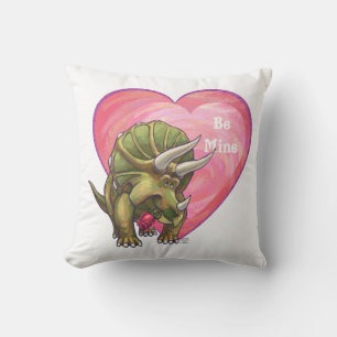Romantic Triceratops Be Mine Cushion