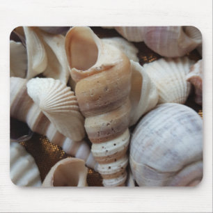 Romantic Tropical Exotic Sea Shells Beach Love Mouse Pad