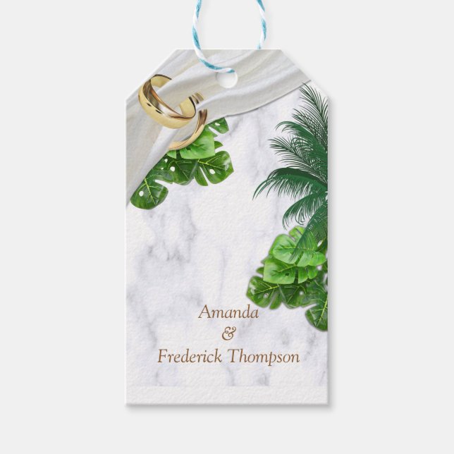 Romantic Tropical Gift Tag (Front)