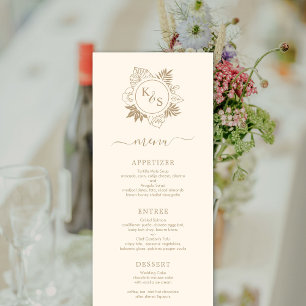 Romantic Tropical Greenery Wedding Menu