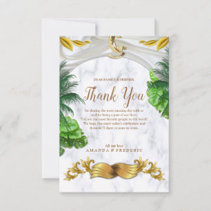 Romantic Tropical Thank You card