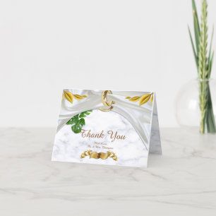 Romantic Tropical Thank You Card