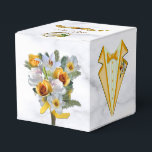 Romantic Tropical Wedding Favour Box<br><div class="desc">Vibrant,  romantic,  whimsical chic fiesta of shiny green foliage with a palm springs vibe with playful white silk and two wedding rings</div>