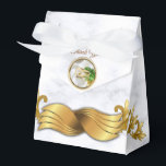 Romantic Tropical Wedding Favour Box<br><div class="desc">Vibrant,  romantic,  whimsical chic fiesta of shiny green foliage with a palm springs vibe with playful white silk and two wedding rings</div>