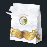 Romantic Tropical Wedding Favour Box<br><div class="desc">Vibrant,  romantic,  whimsical chic fiesta of shiny green foliage with a palm springs vibe with playful white silk and two wedding rings</div>