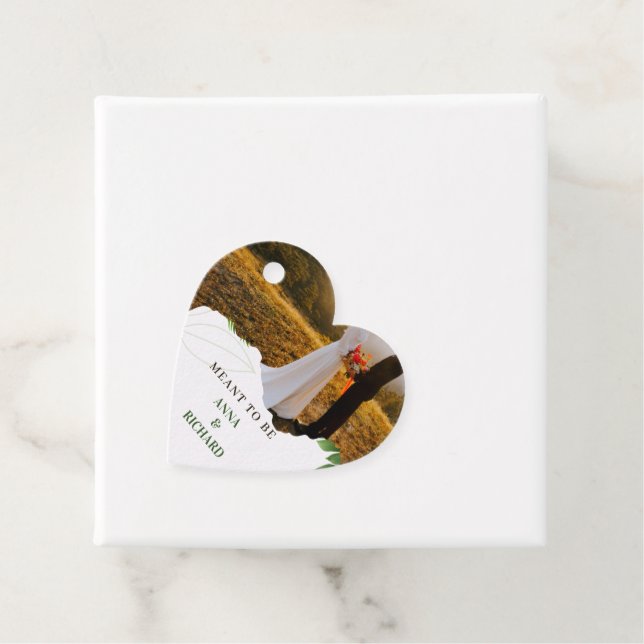 Romantic Tropical Wedding Invitation Favour Tags (In Situ)