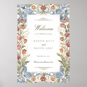 Romantic Tulips Wedding Welcome Sign