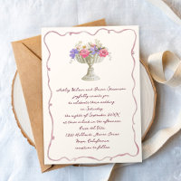Romantic Tuscan Garden Urn with Flowers Wedding