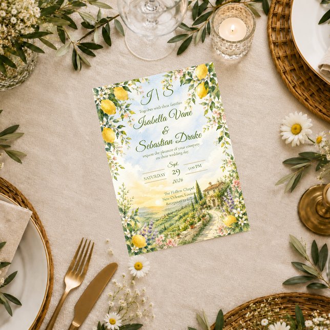Romantic Tuscan Wedding Invitation (Creator Uploaded)