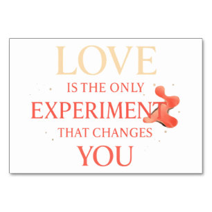 Romantic Typography Art Table Number