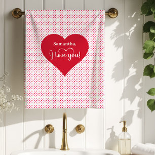 Romantic Valentine Bath Towel Gift for Wife