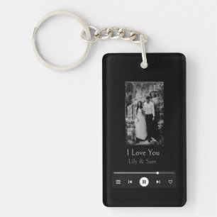 romantic valentine couple love music player key ring