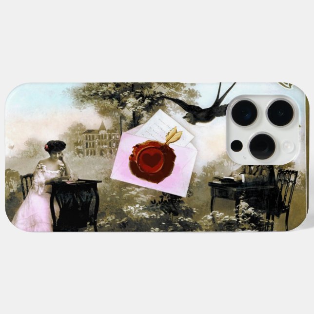 ROMANTIC VALENTINE LETTER ,RED WAX SEAL Case-Mate iPhone CASE (Back (Horizontal))