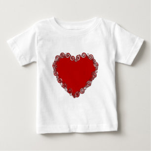Romantic Valentine Love Heart Red Baby T-Shirt